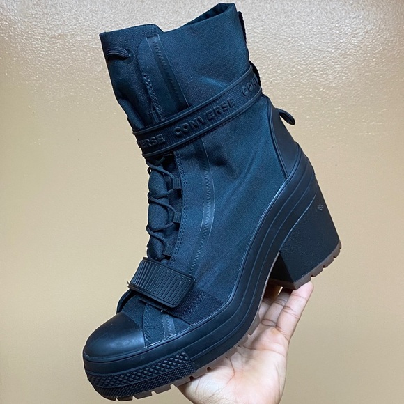 Converse Chuck Taylor GR82 Extra High Women’s Black Brown Platform Boots Size 10 - Picture 9 of 16
